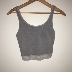 Grey Abercrombie crop top